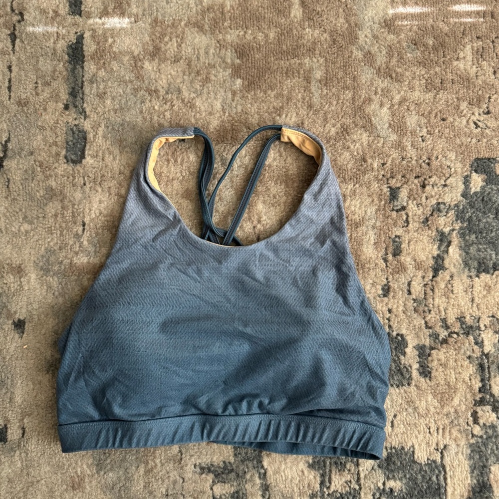 Blue Ombré Niyama Sol Sports Bra Yoga Top Size L/XL